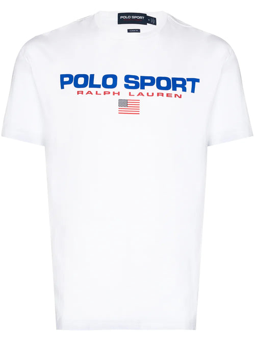 camiseta com estampa de logotipo