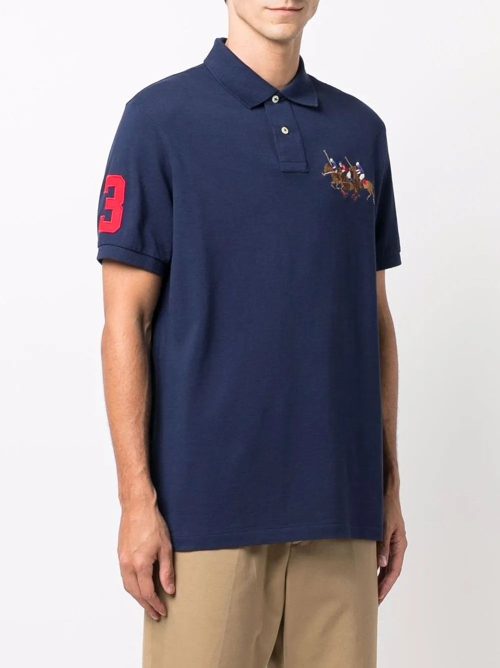 Camisa polo de algodão com motivo Pony