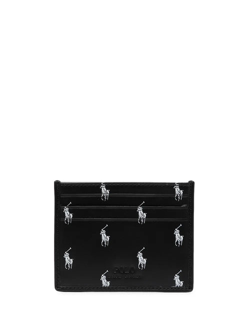 Porta-cartões de couro Polo Pony