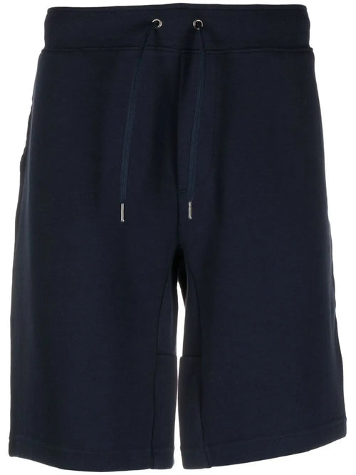 shorts esportivos com bordado de logotipo
