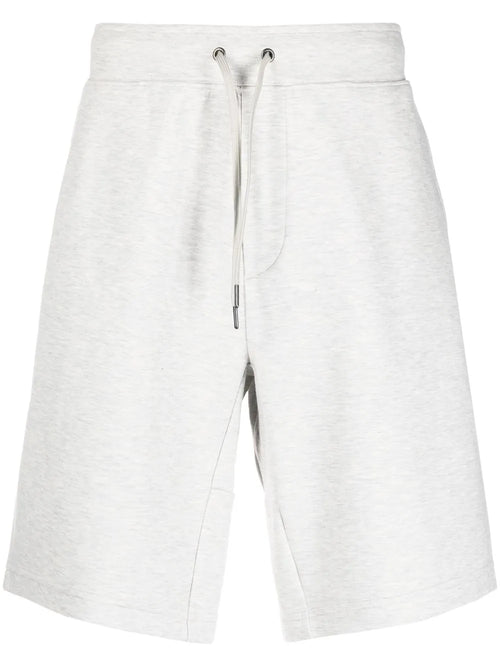 shorts esportivos com bordado de logotipo