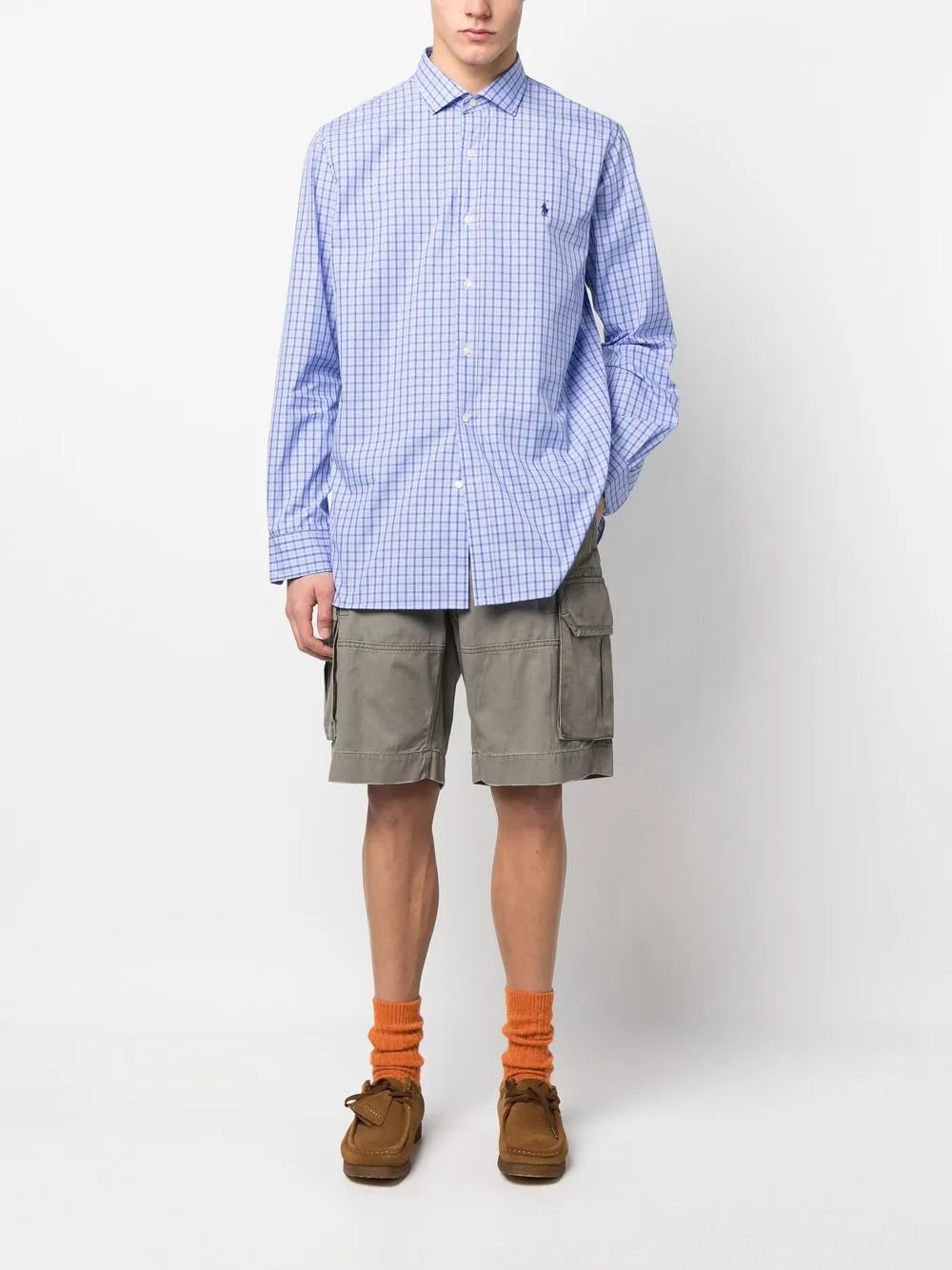 shorts cargo de algodão