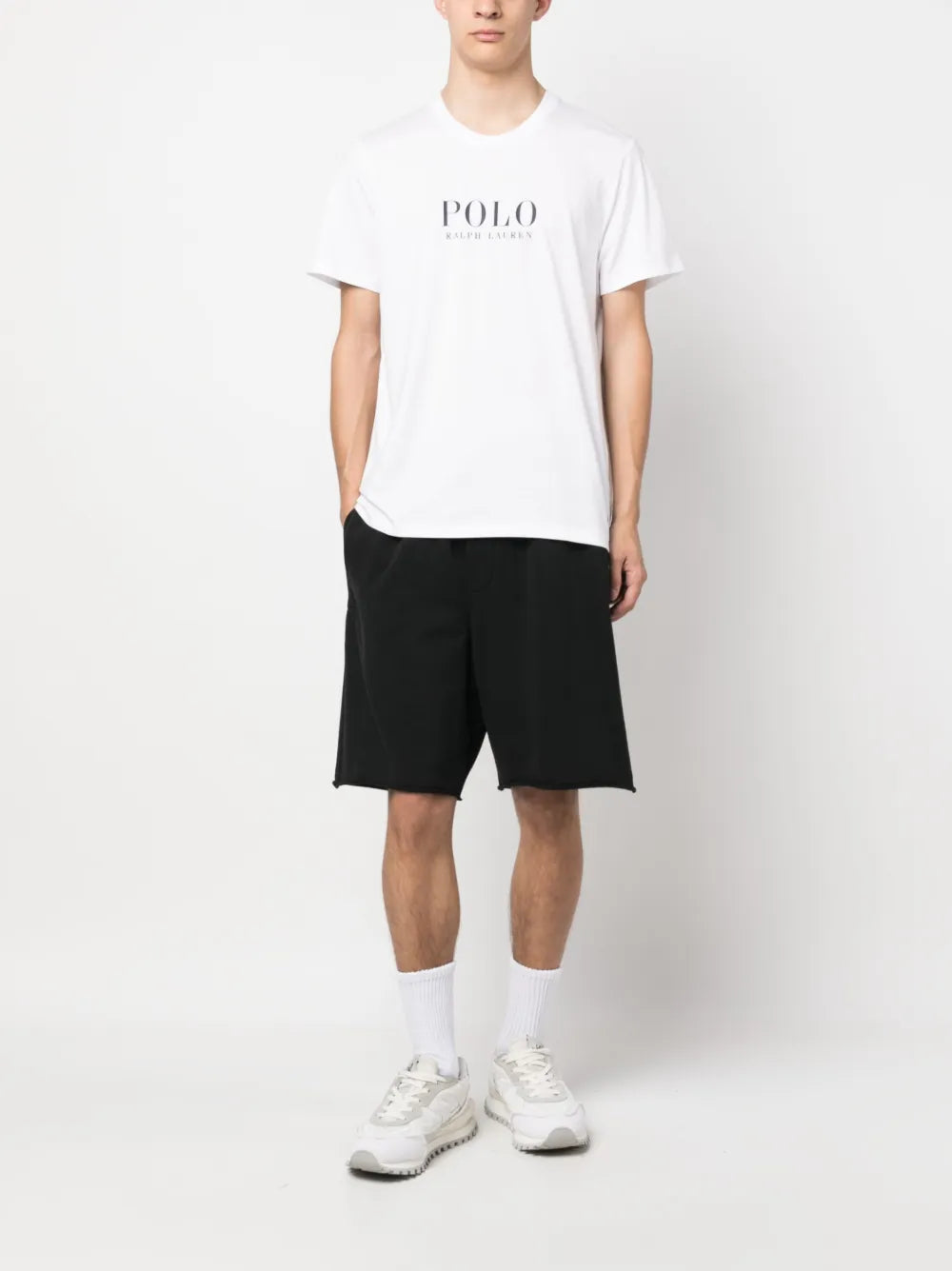 camiseta de algodão com estampa de logotipo