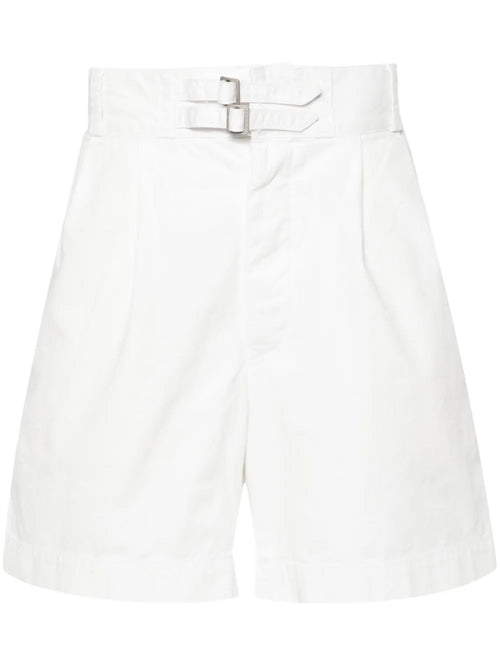 shorts de algodão com cinto