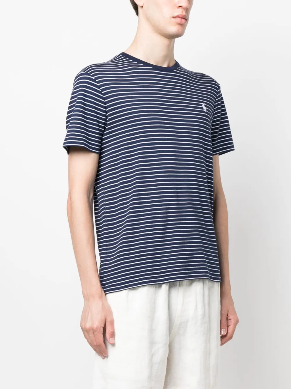 camiseta listrada de algodão