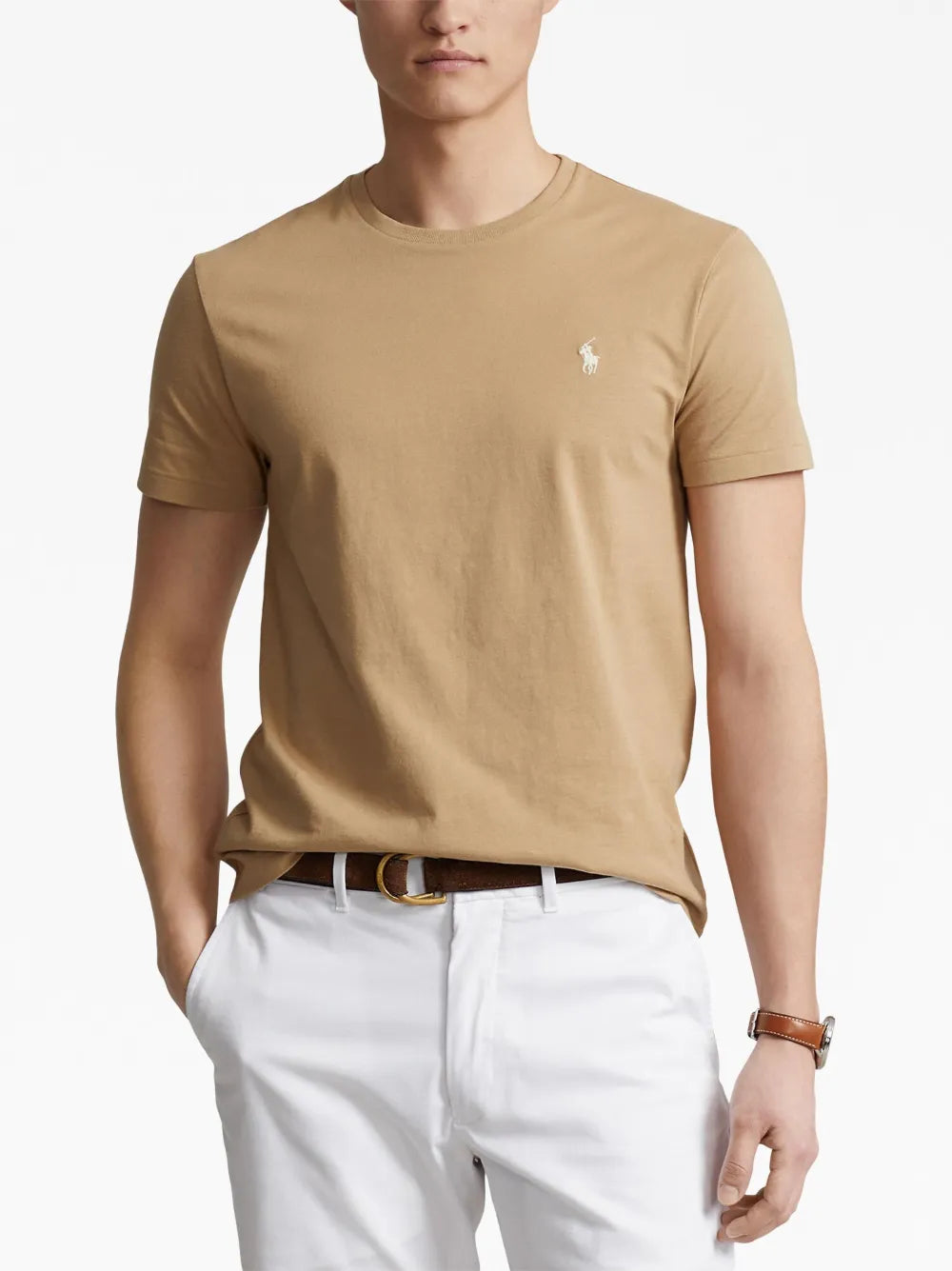 Camiseta de algodão bordada Polo Pony