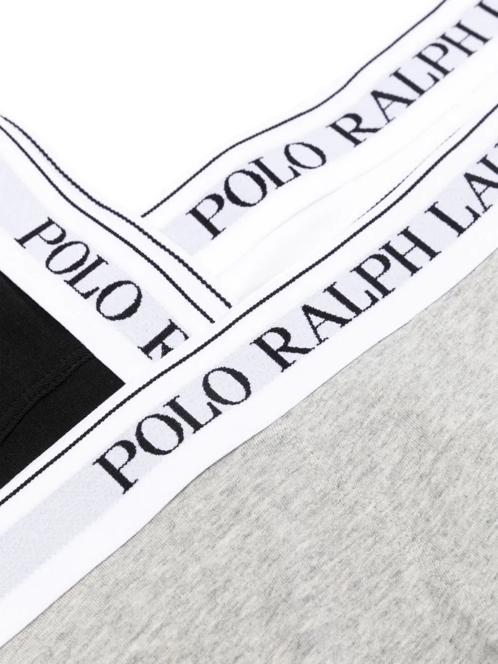 calcinhas de algodão com cós com logotipo (conjunto de três)