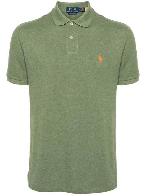 camisa polo piqué com logo bordado
