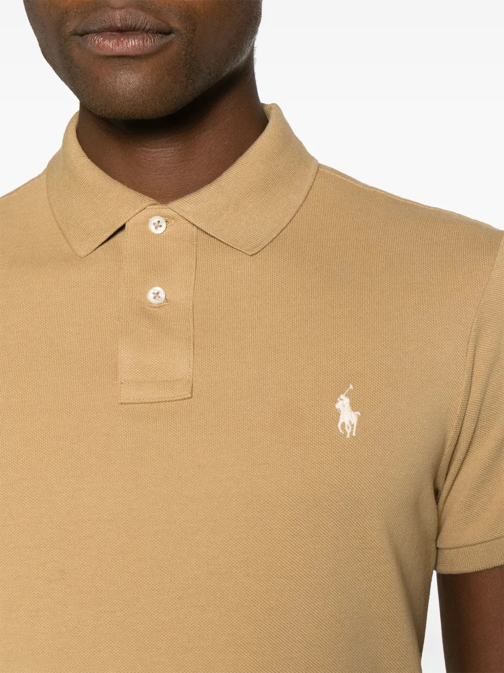 Camisa polo de algodão com bordado de pônei