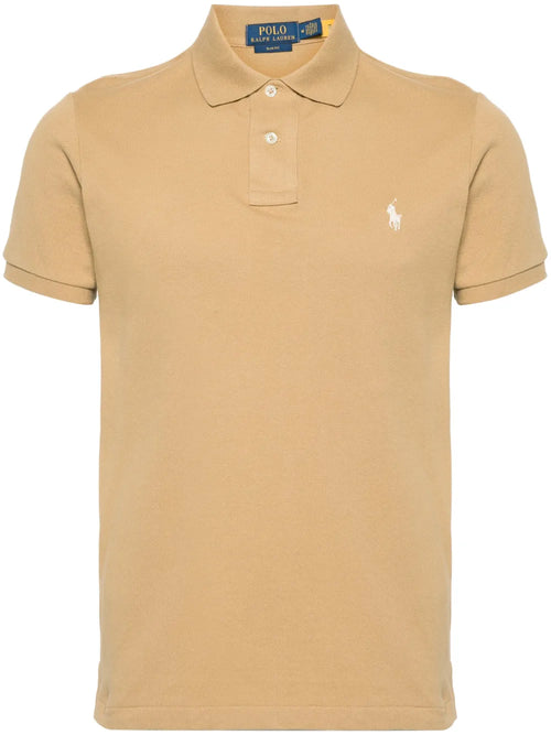 Camisa polo de algodão com bordado de pônei