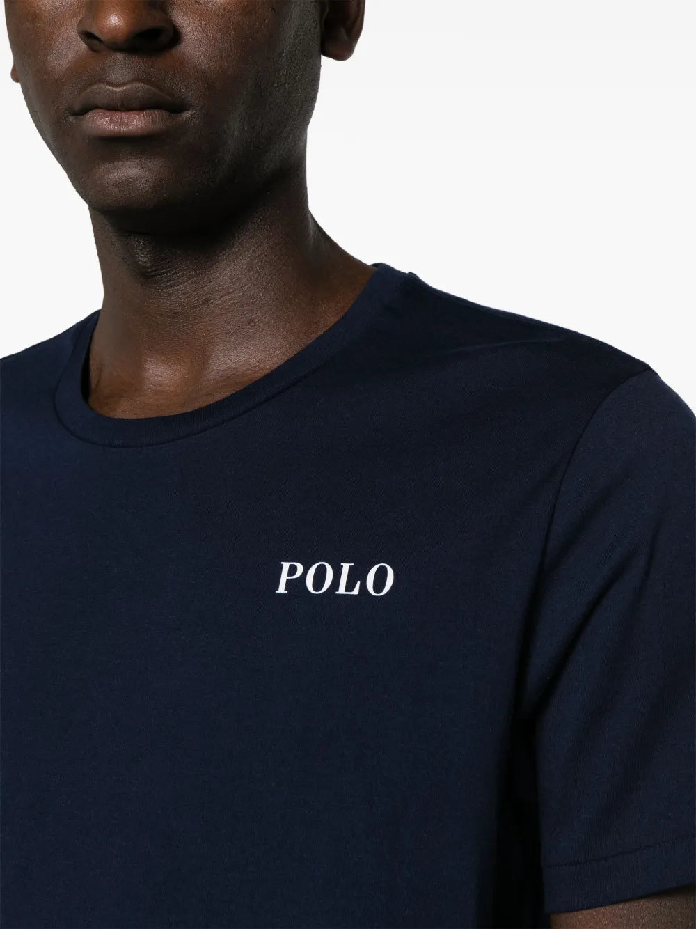 camiseta de algodão com estampa de logotipo