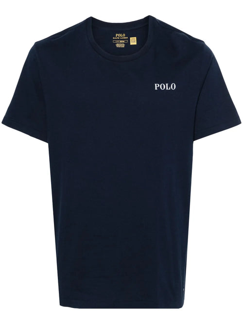 camiseta de algodão com estampa de logotipo