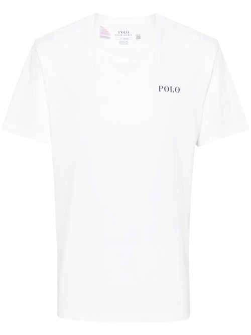 camiseta de algodão com estampa de logotipo