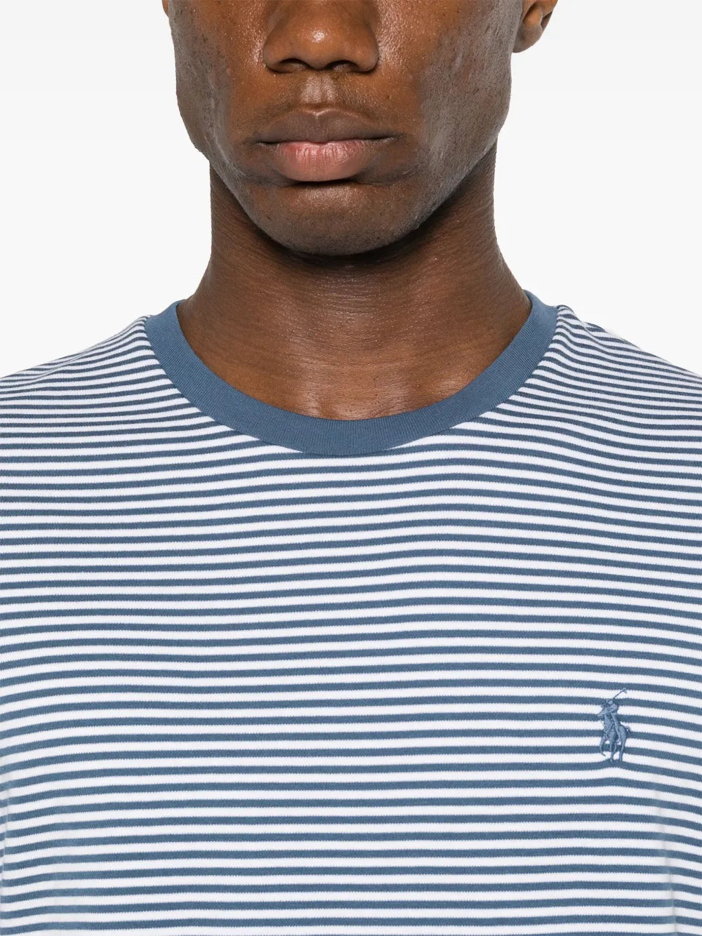 camiseta listrada de algodão