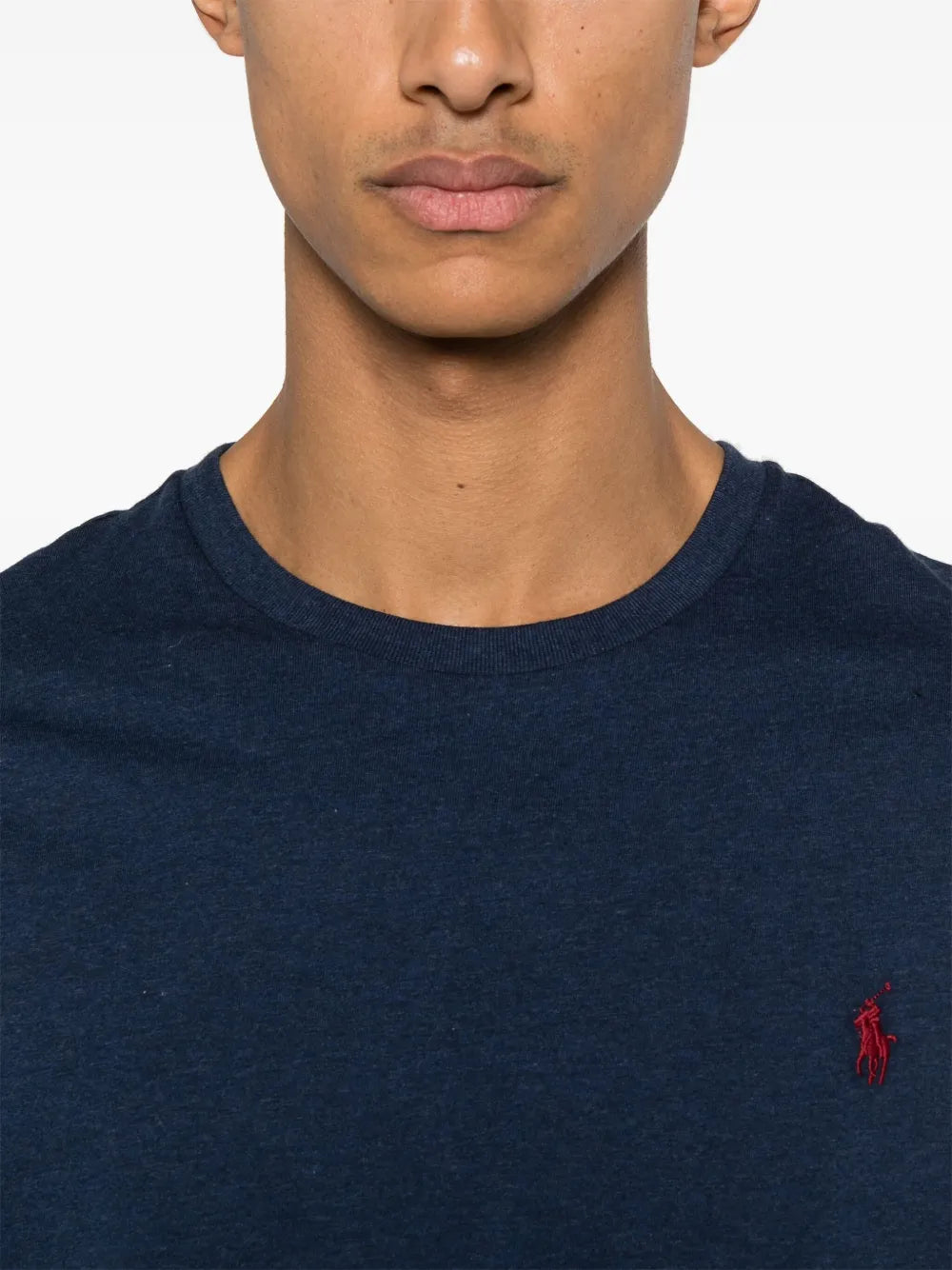camiseta de gola redonda de jersey