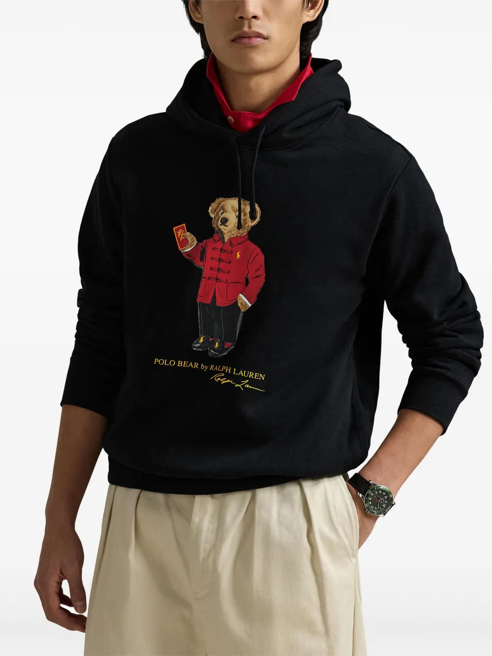 Moletom com capuz Polo Bear Ano Novo Lunar