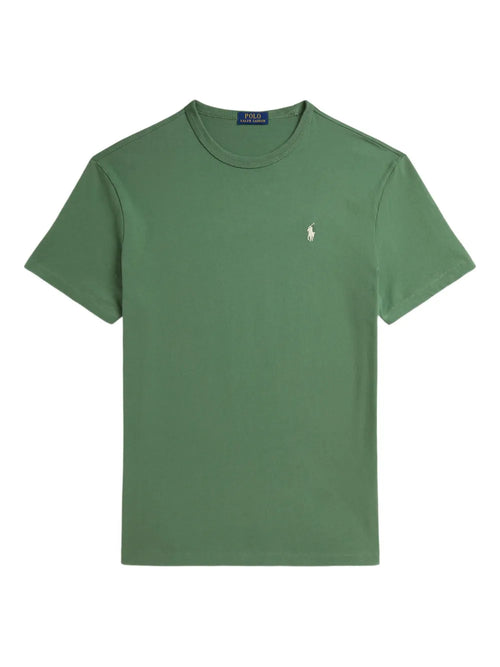 camisetas de gola redonda com logotipo bordado (pacote com três)