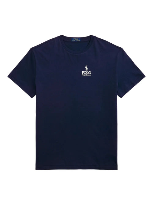 camiseta com estampa de logotipo