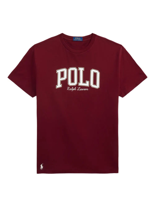 camiseta com estampa de logotipo