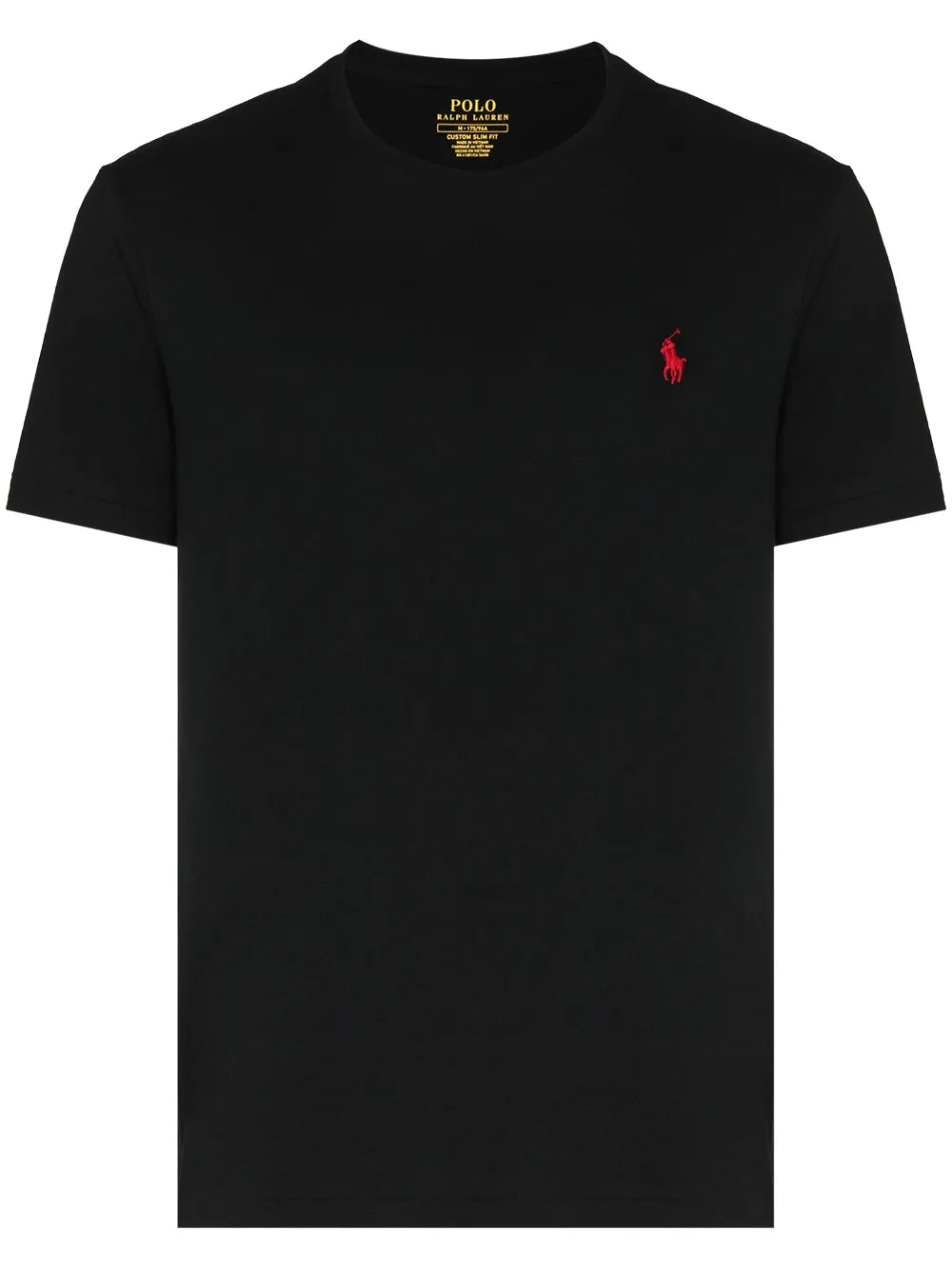 camiseta de algodão com logotipo bordado
