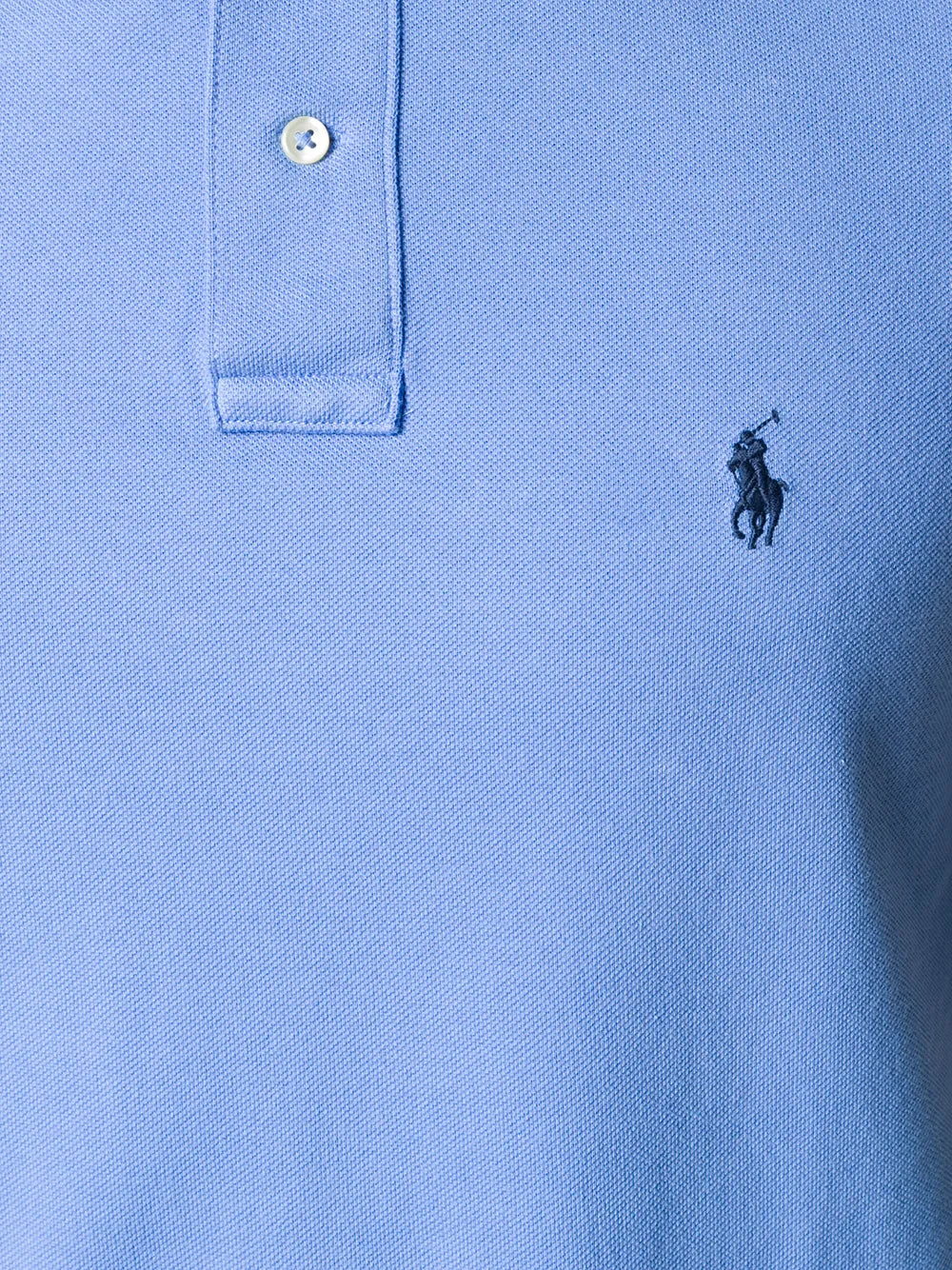 camisa polo de manga curta com logotipo bordado