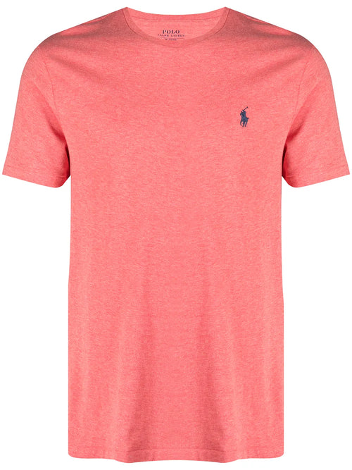 camiseta de algodão com logotipo bordado