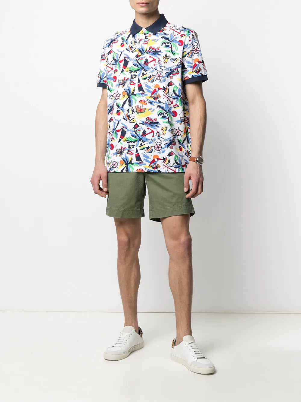 shorts chino de perna reta