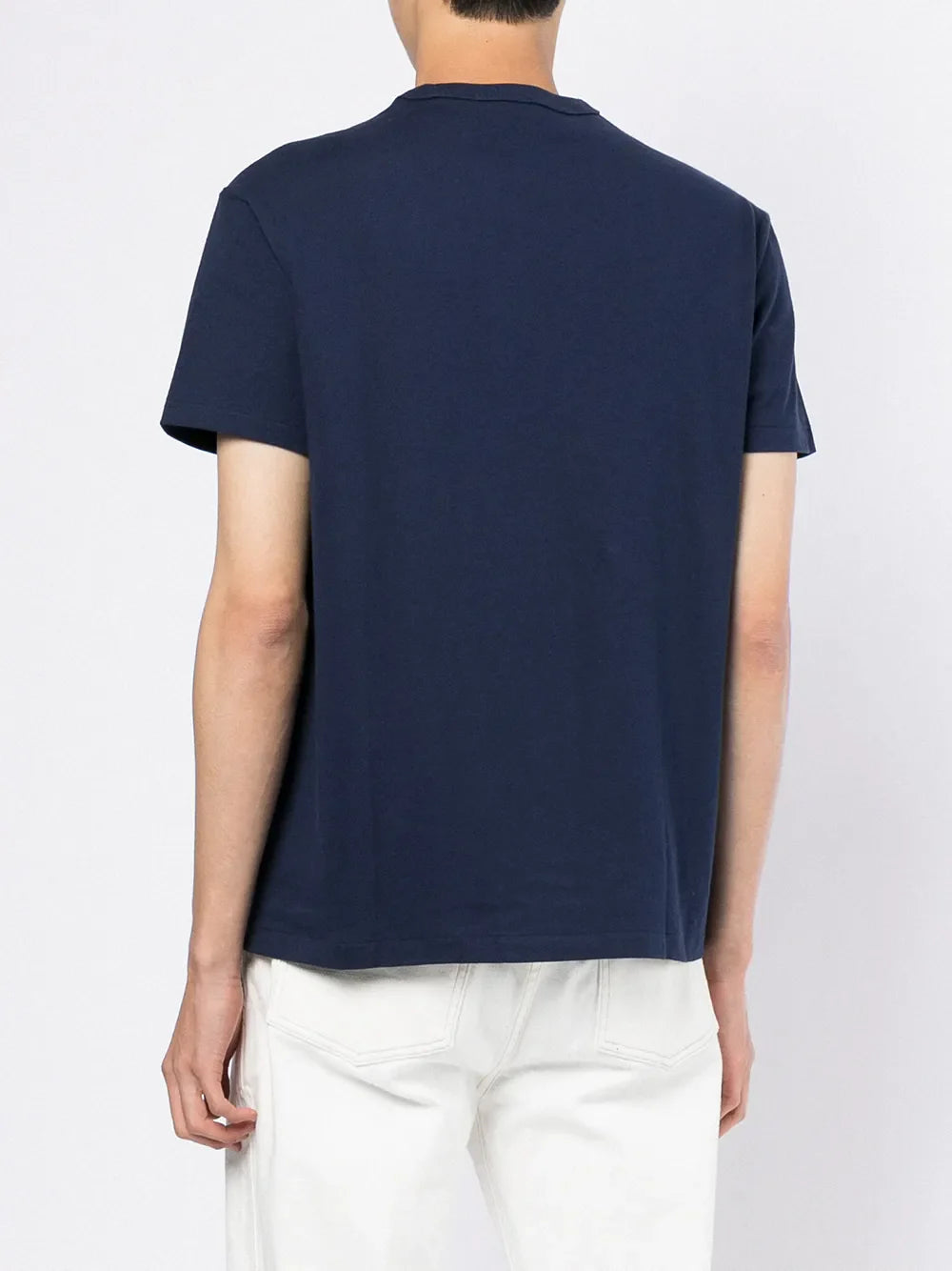 camiseta de algodão com logotipo bordado