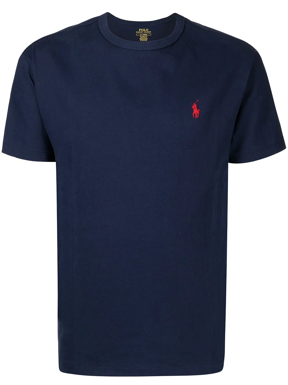 camiseta de algodão com logotipo bordado