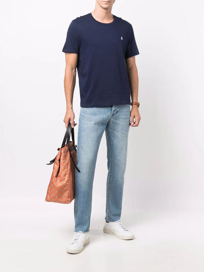 Camiseta de algodão bordada Polo Pony