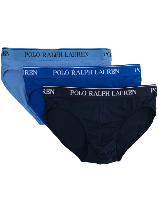 pacote com três cuecas com cós com logotipo