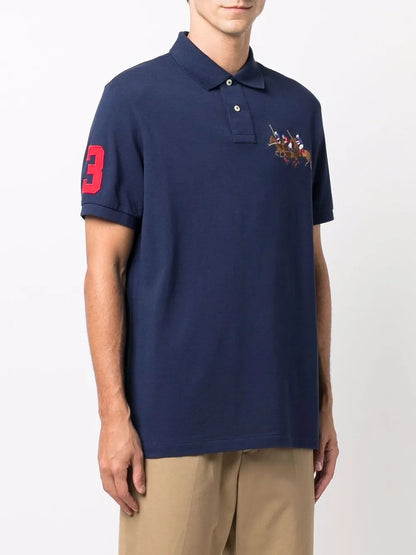 Camisa polo de algodão com motivo Pony