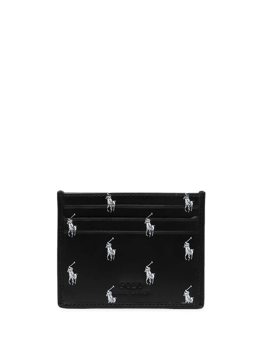 Porta-cartões de couro Polo Pony