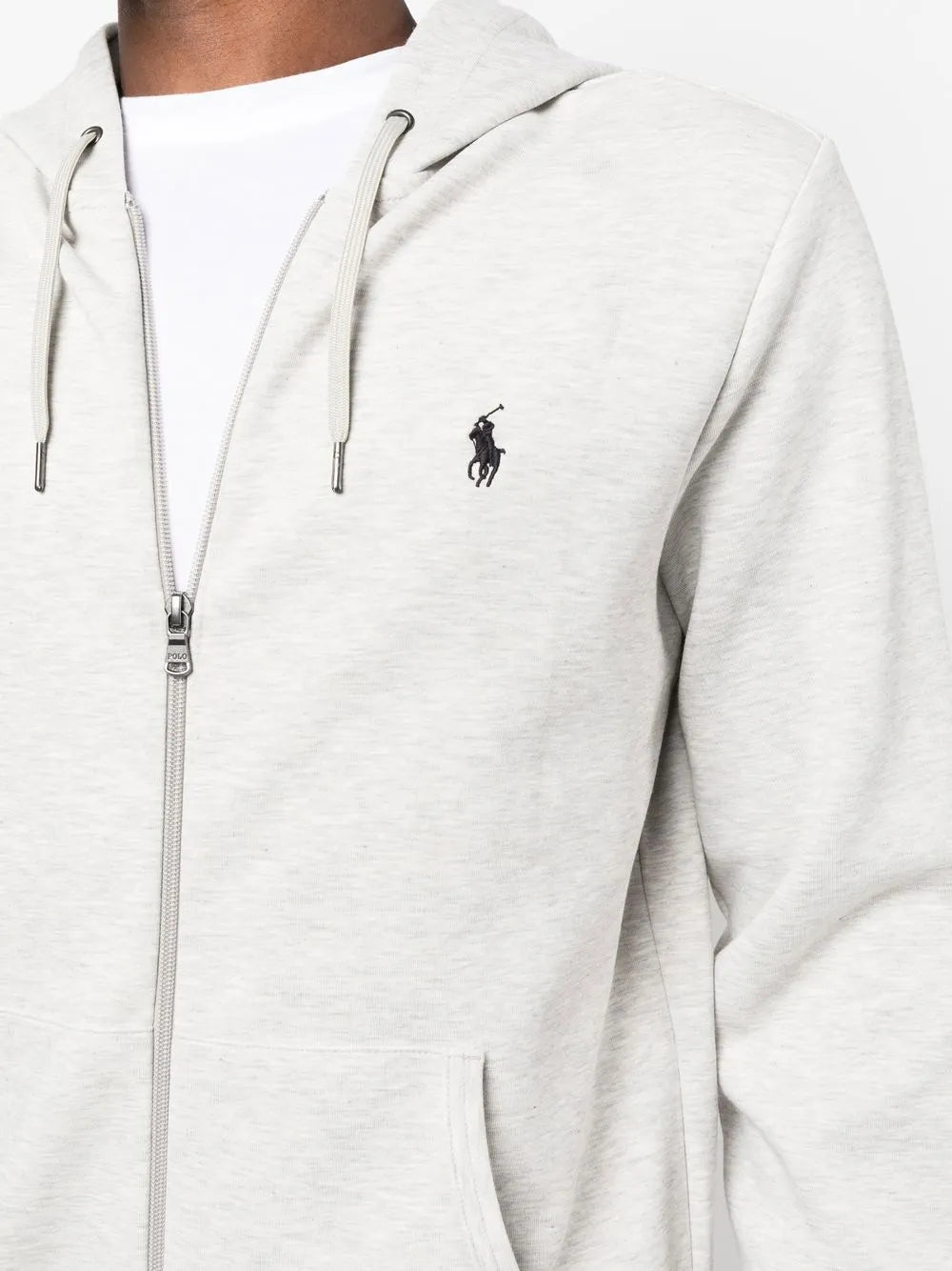 Moletom com capuz e zíper com logotipo de pônei