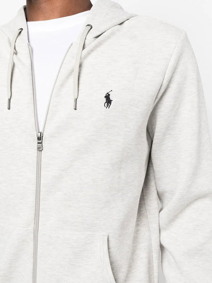 Moletom com capuz e zíper com logotipo de pônei