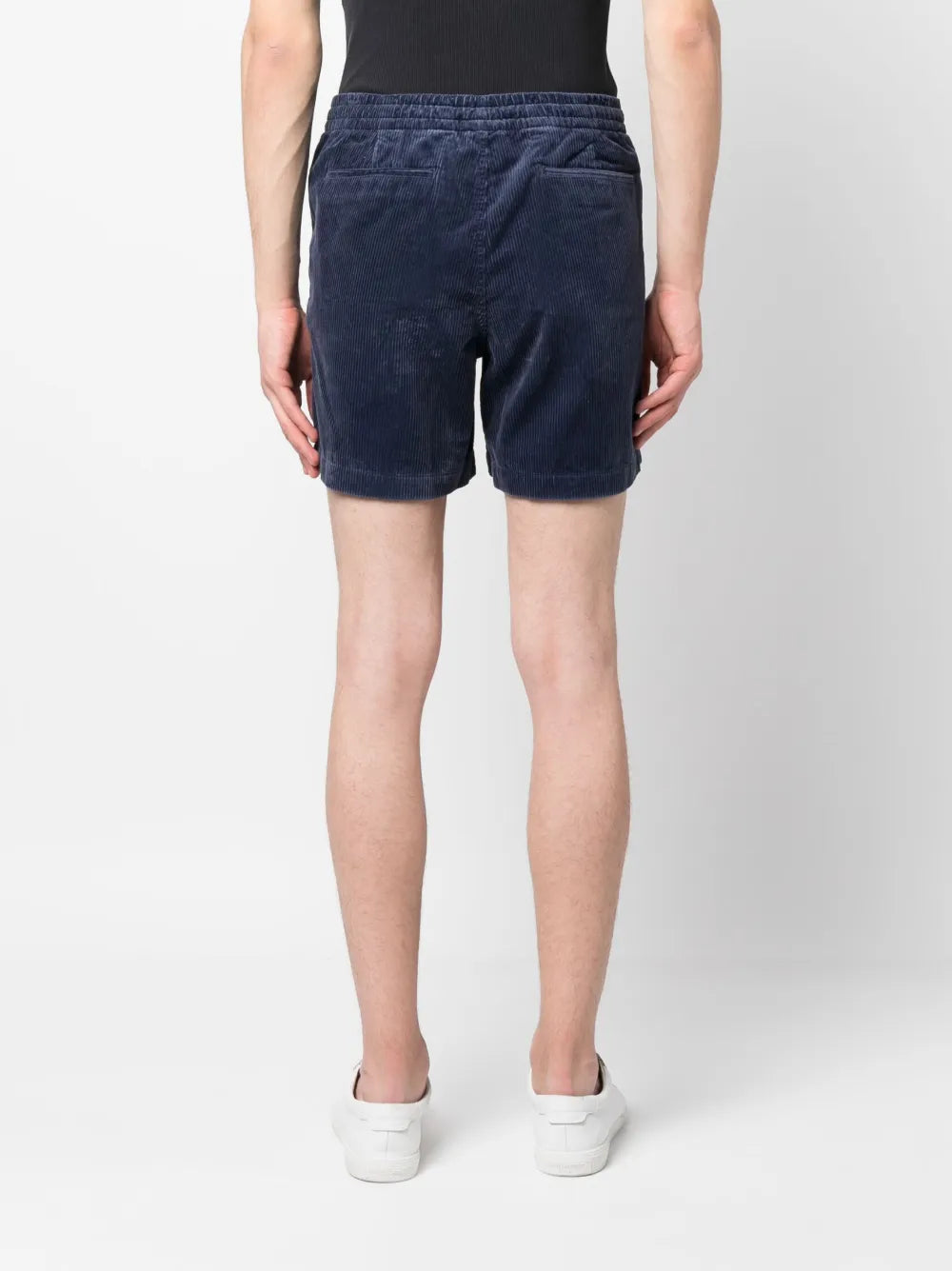 shorts de veludo cotelê com cordão