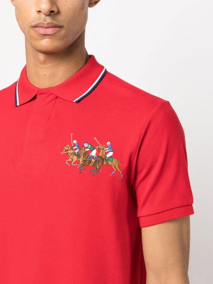 Camisa polo de algodão Triple-Pony