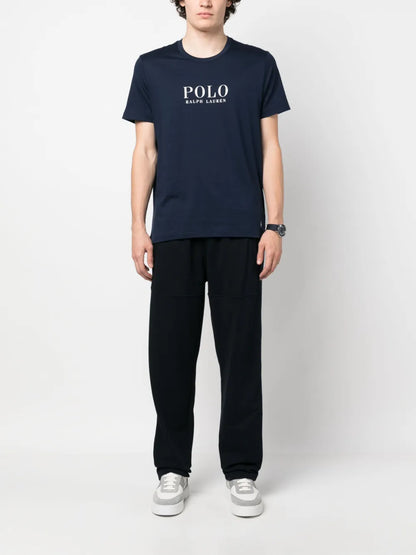 camiseta de algodão com estampa de logotipo