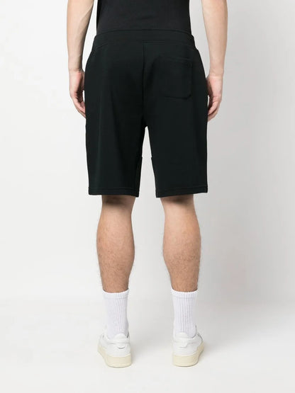 shorts esportivos com bordado de logotipo