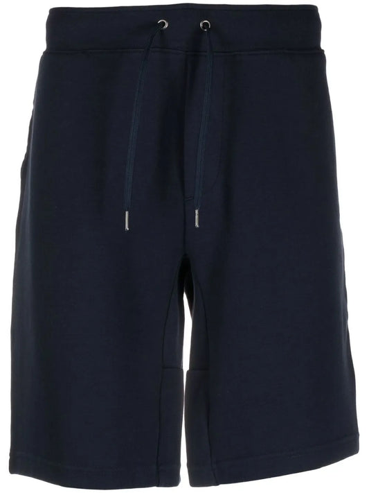 shorts esportivos com bordado de logotipo