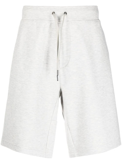 shorts esportivos com bordado de logotipo