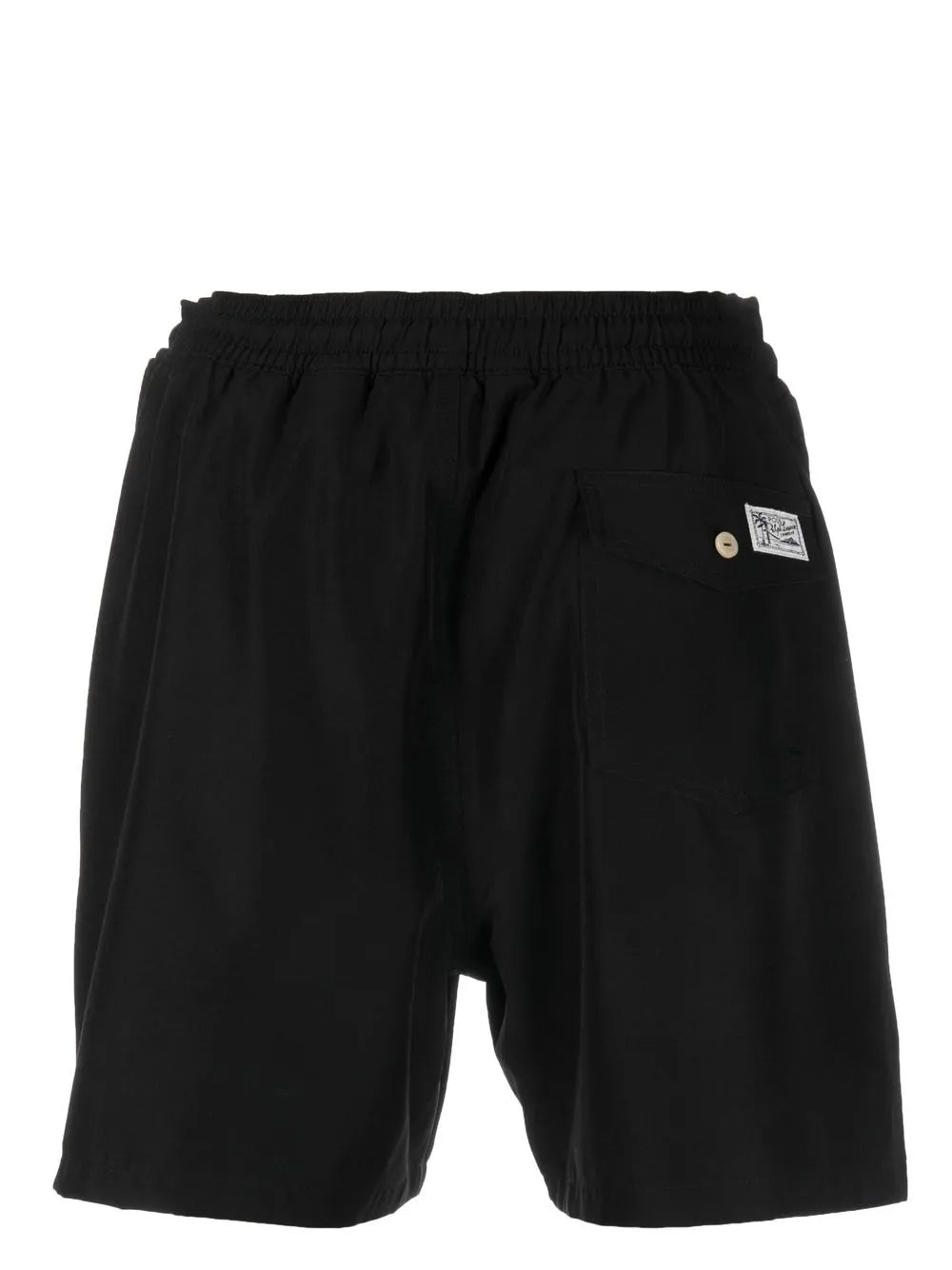 shorts com cós com cordão e patch de logotipo