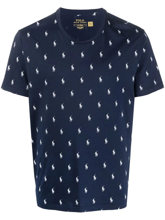camiseta de algodão com estampa de logotipo