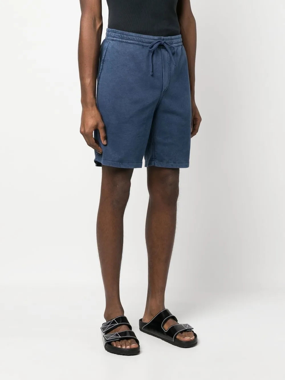 shorts de corrida de algodão com cordão