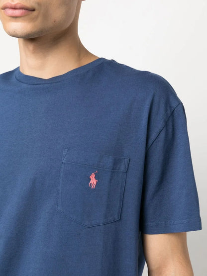Camiseta com bolso no peito 'Polo Pony'