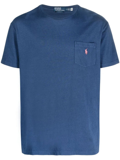 Camiseta com bolso no peito 'Polo Pony'