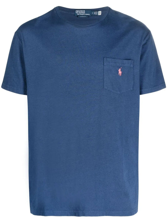 Camiseta com bolso no peito 'Polo Pony'