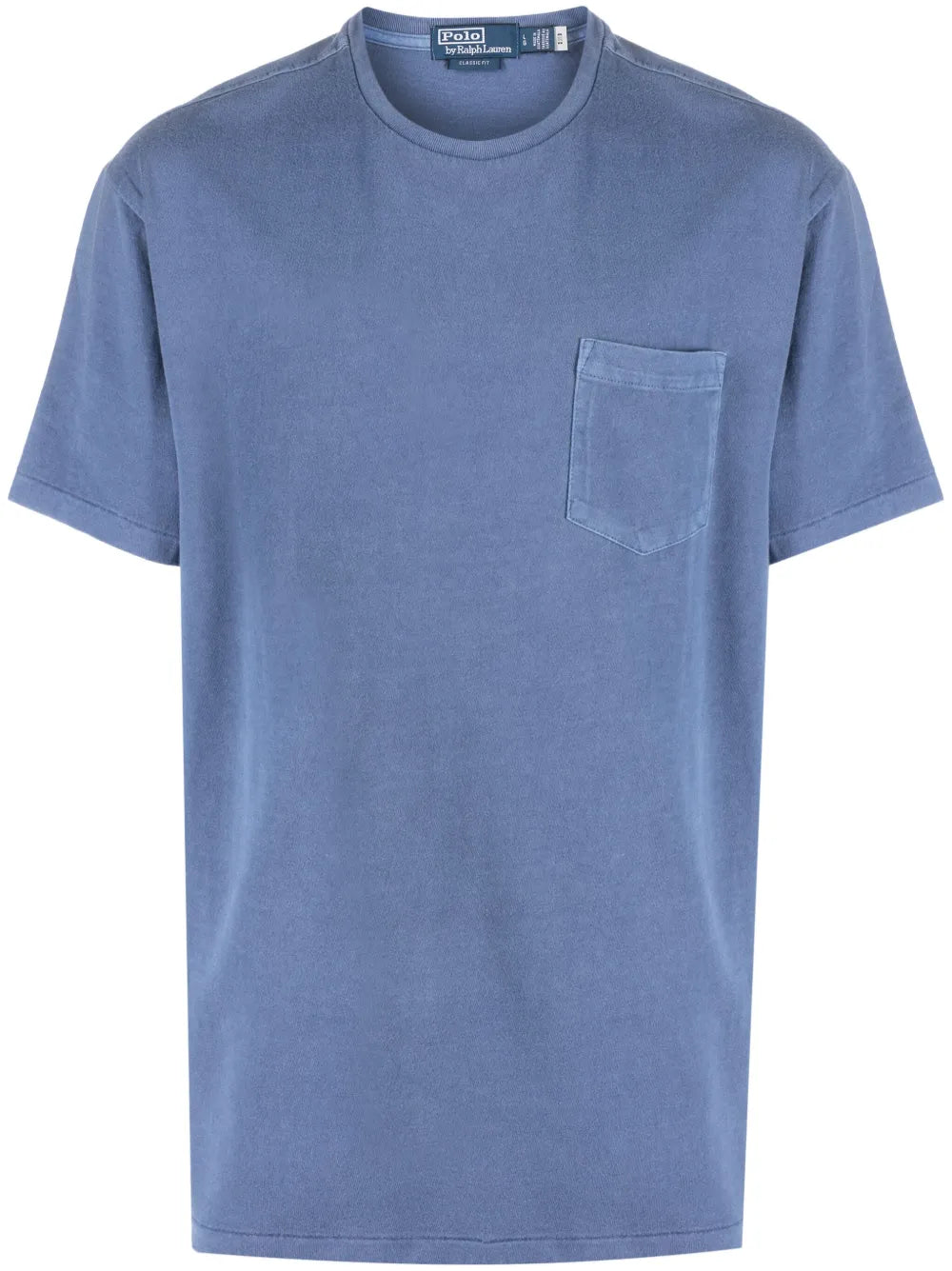 camiseta de algodão com bolso no peito