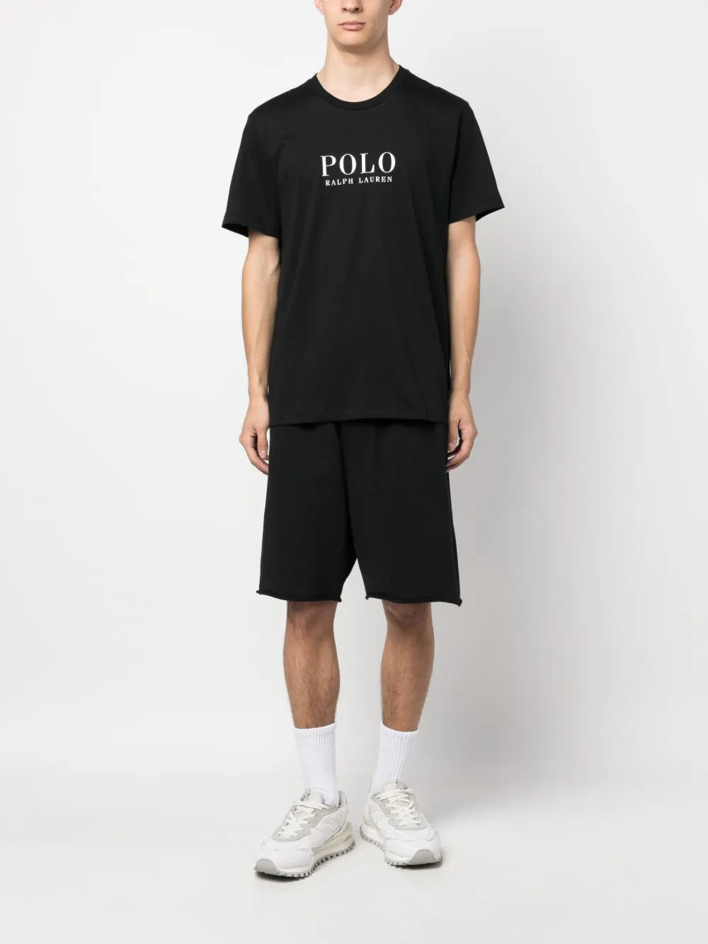 camiseta de algodão com estampa de logotipo