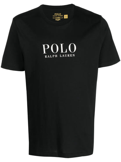 camiseta de algodão com estampa de logotipo